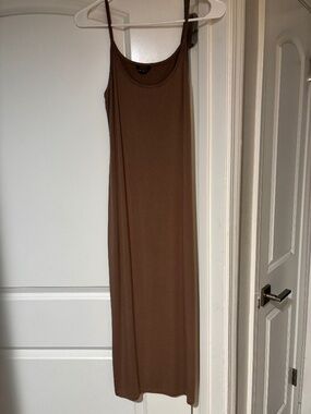 SHEIN hazelnut fitted maxi dress